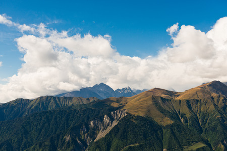 caucasus mountain landscape in Georgiaの写真素材