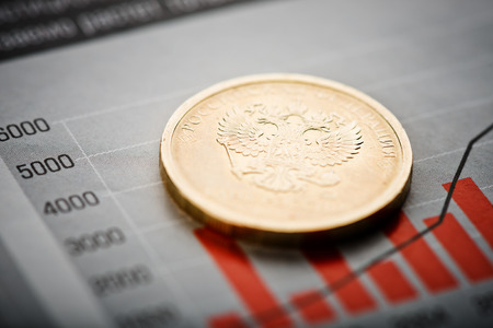 Russian ruble exchange rateの写真素材
