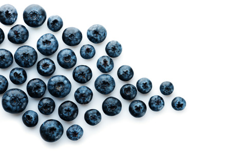 Tasty blueberries isolated on white background