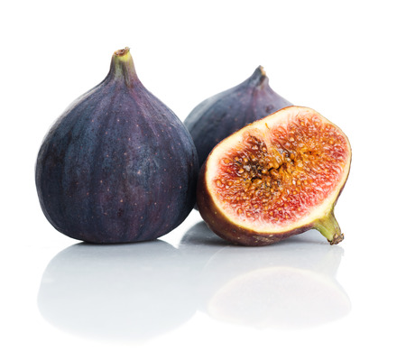 Fresh fig, isolated on white background.の写真素材