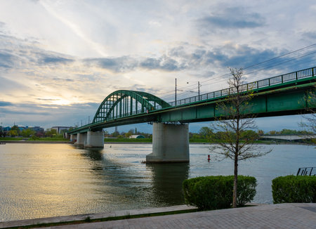 Old Sava Bridge in Belgrade. Serbiaの写真素材