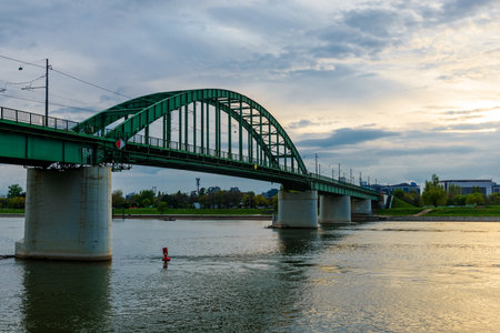 Old Sava Bridge in Belgrade. Serbiaの写真素材