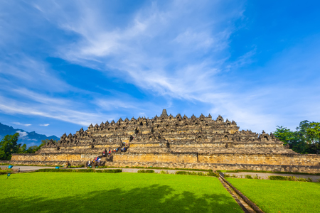 Heritage Buddist temple Borobudur complex. Candi Borobudur, Yogyakarta, Jawa, Indonesia.の写真素材