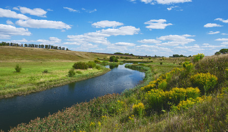 Beautiful view of fields, meadows, pastures and woods.