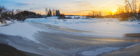 Winter tranquil landscapeの写真素材