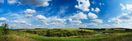 Sunny summer panoramic landscape