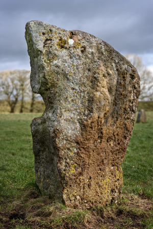 Avebury, United Kingdom - January 30, 2015: Avebury neolithic henge monument, site dating to around 2600 BCE, as seen on 30th of January, 2015.のeditorial素材