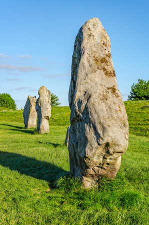 Avebury, United Kingdom - June 8, 2013: Avebury neolithic henge monument, site dating to around 2600 BCE, as seen on 8th of June, 2013.のeditorial素材