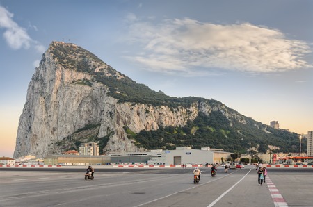 North view of Gibraltar rockの写真素材