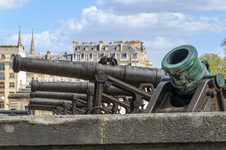 Paris, France - April 18, 2013: Artillery cannons at Les Invalidesのeditorial素材