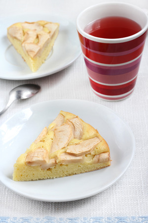 Sponge cake with appleの写真素材