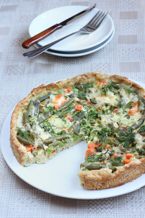 Open vegetable pieの写真素材