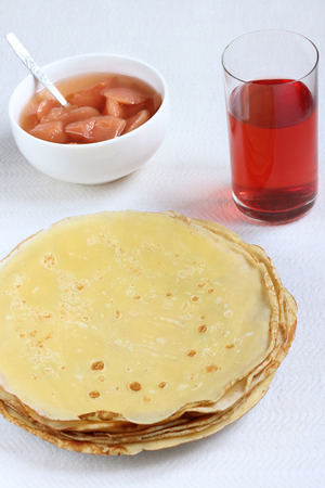 Pankes With Pear Jam の写真素材