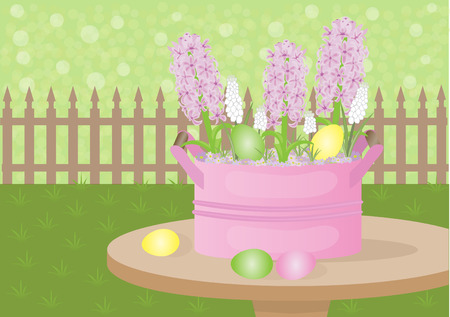 Easter, Gardenのイラスト素材