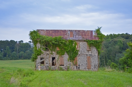 An old abandon barnの写真素材