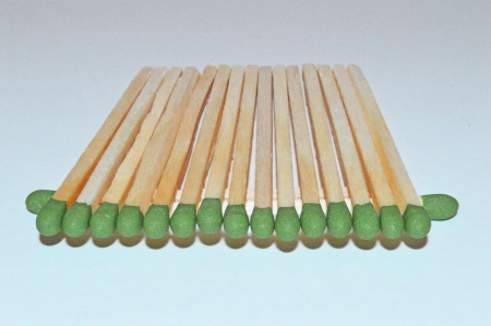 A row of match sticksの写真素材