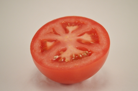 Half of a tomatoの写真素材
