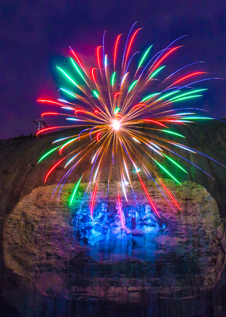 The Fireworks at Stone Mountain Parkの写真素材