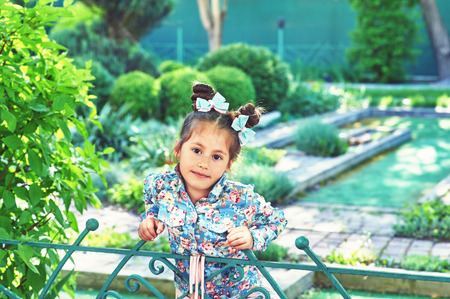 Portrait of a little girl in the Park