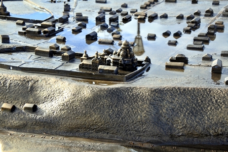 Volumetric map of the city-island Sviyazhsk in Tatarstanの写真素材