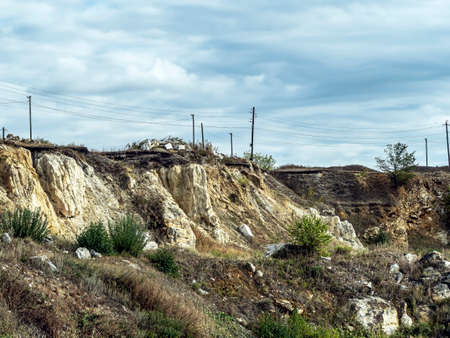 abandoned marble quarry in Balandino, Southern Urals, near Chelyabinsk, Russiaの写真素材