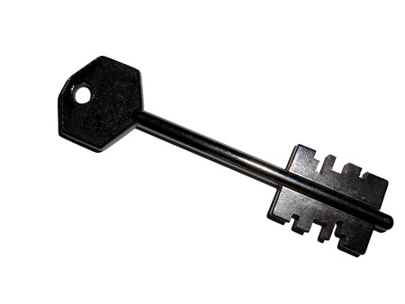 Key, isolated on whiteの写真素材