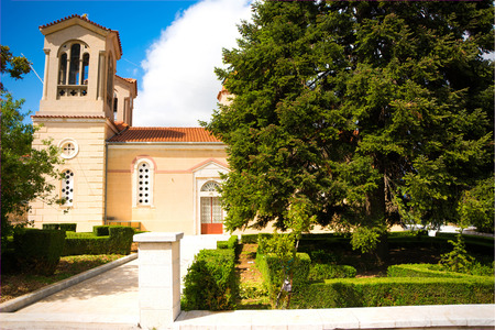Greek orthodox church in Arkadia, Greeceの写真素材
