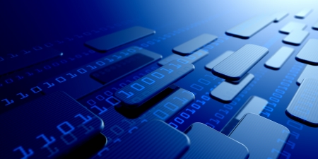 flow of digital information in cyberspaceの写真素材