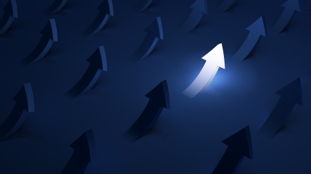 Arrows going up - success conceptの写真素材