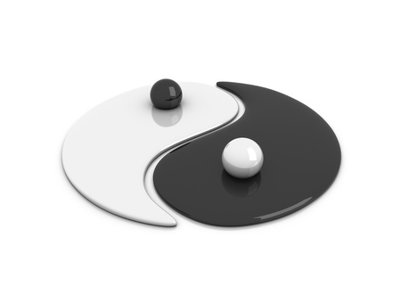 Yin and Yang signの写真素材
