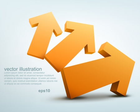 Vector illustration of 3d arrowsのイラスト素材