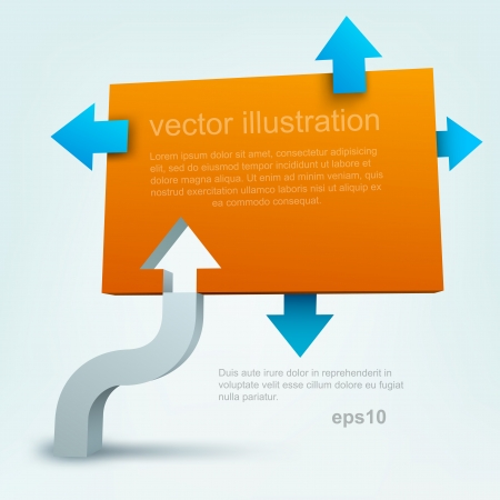 Vector illustration of 3d arrowsのイラスト素材