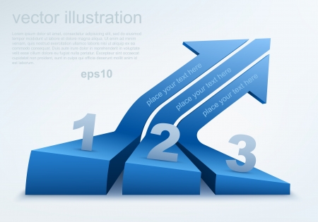 Vector illustration of 3d arrowsのイラスト素材