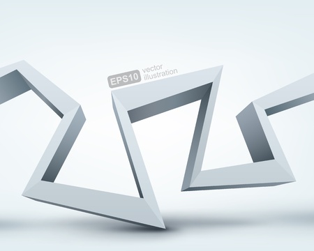 Vector illustration of 3d shapeのイラスト素材