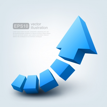 Vector illustration of 3d arrowのイラスト素材