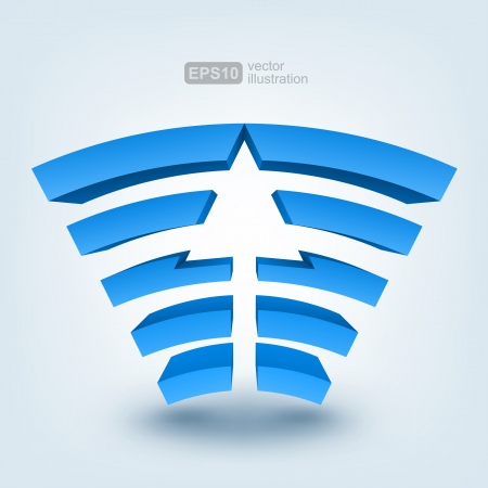 Vector illustration of 3d arrowのイラスト素材