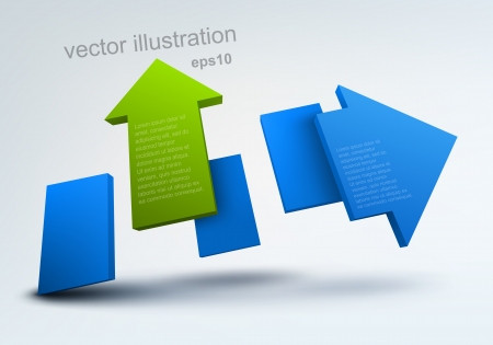 Vector illustration of 3d arrowsのイラスト素材
