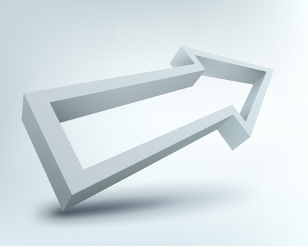 Vector illustration of 3d arrowのイラスト素材
