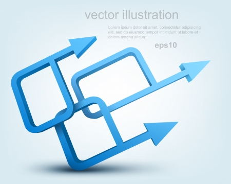 Vector illustration of 3d arrowsのイラスト素材