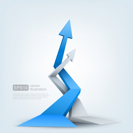 Vector illustration of 3d arrowsのイラスト素材