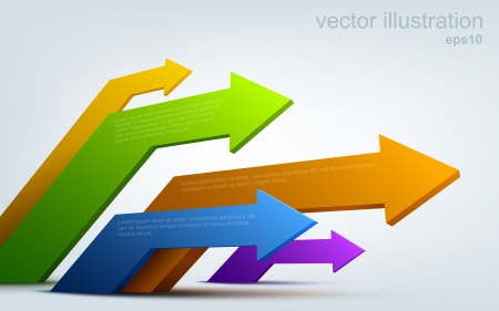 Vector illustration of 3d arrowsのイラスト素材
