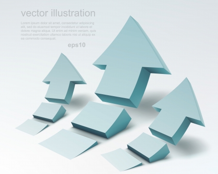Vector illustration of 3d arrowsのイラスト素材