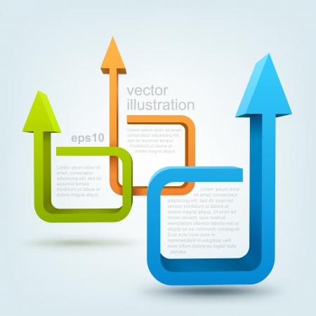 Vector illustration of 3d arrowsのイラスト素材