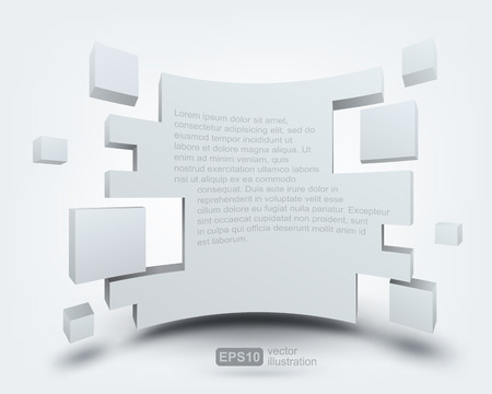 Vector illustration of 3d backgroundのイラスト素材