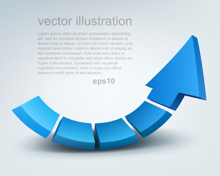 Vector illustration of 3d arrowのイラスト素材