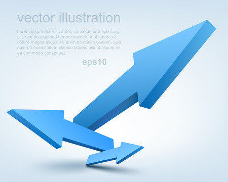 Vector illustration of 3d arrowsのイラスト素材