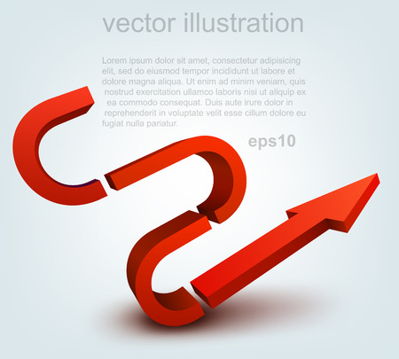 Vector illustration of 3d arrowのイラスト素材