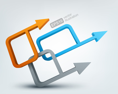 Vector illustration of 3d arrowsのイラスト素材