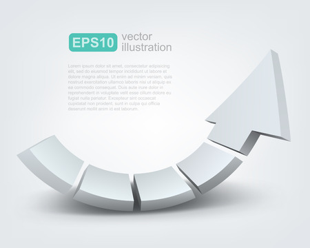 Vector illustration of 3d arrowのイラスト素材