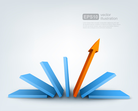 Vector illustration of 3d arrowのイラスト素材